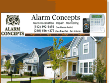 Tablet Screenshot of alarmconceptstx.com